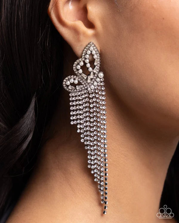 Paparazzi Aerial Accent - Black Post Earring