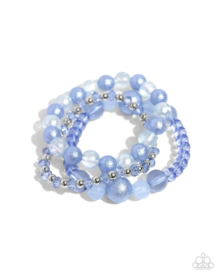 Paparazzi Shattered Stack - Blue Bracelet