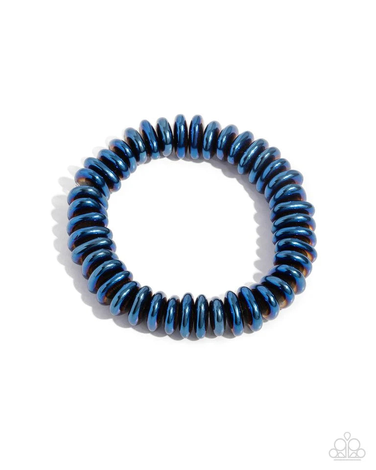 Paparazzi Dynamic Discs - Blue Bracelet