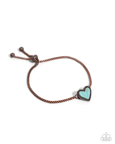 Paparazzi Courting Calypso California- Copper  Necklace and Bracelet Set