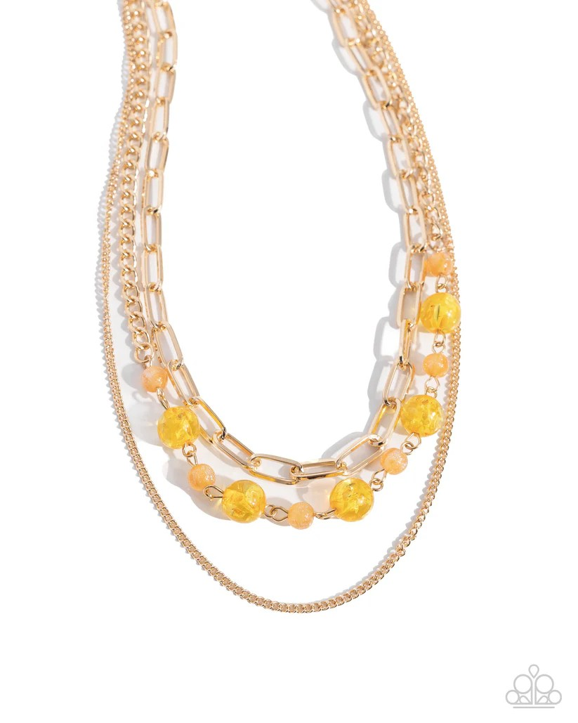 Paparazzi Beaded Behavior - Yellow